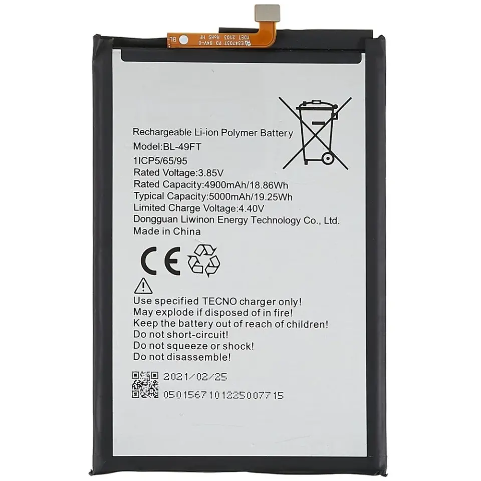 Tecno Spark 6 Go Batarya Pil