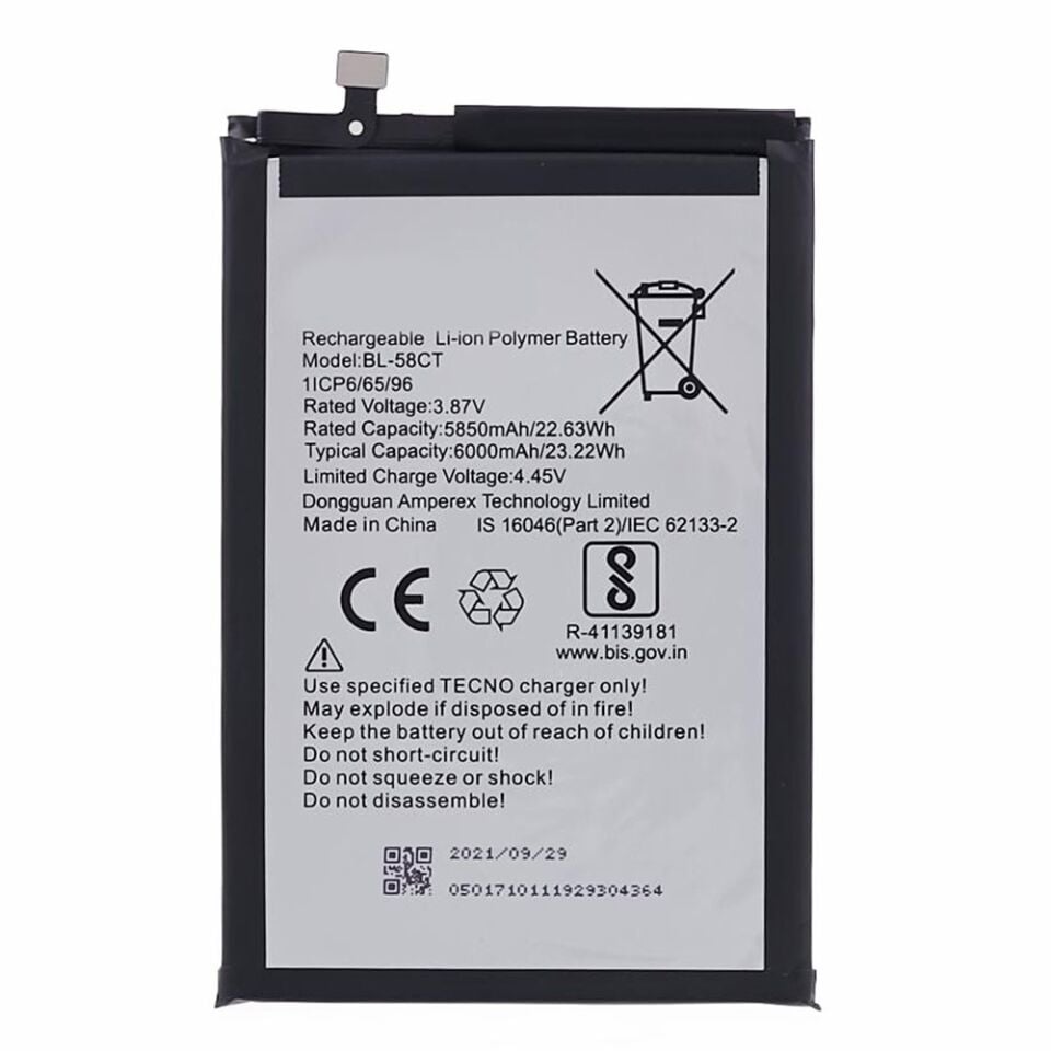 Tecno Spark 7T Batarya Pil