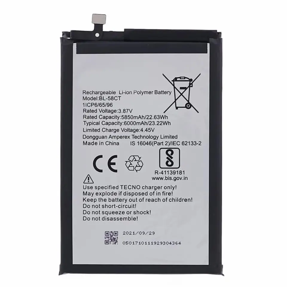 Tecno Spark 7 Batarya Pil