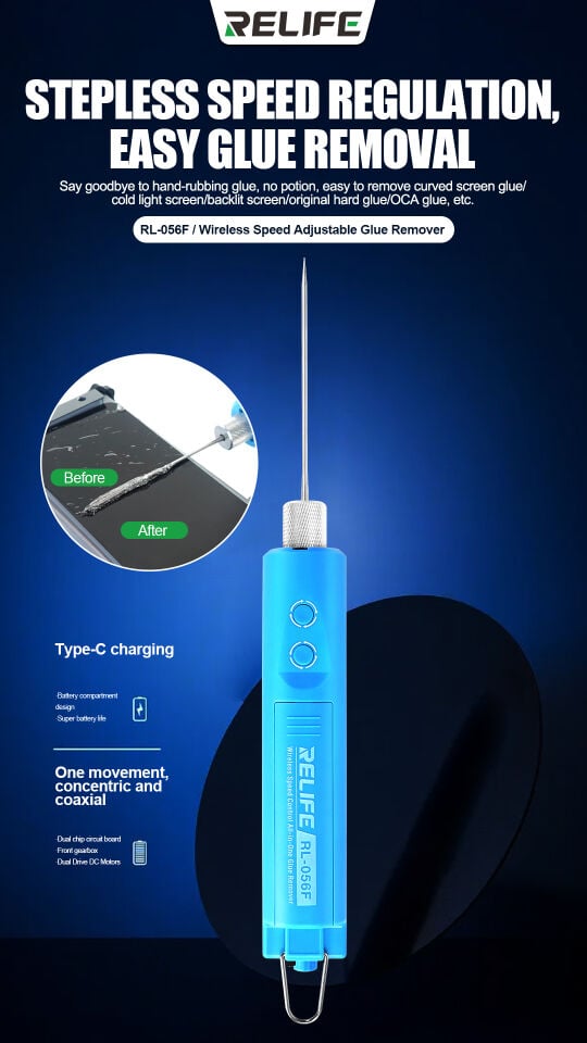 Relife RL-056F Taşınabilir Kablosuz Hız Ayarlı Yapıştırıcı Sökücü
