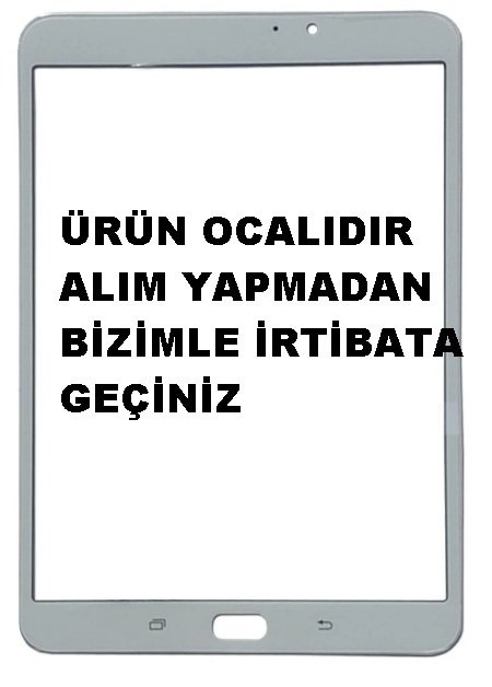 Samsung Galaxy Tab S2 T710 Dokunmatik Lens Beyaz