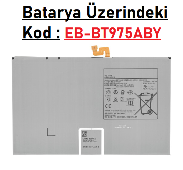 Samsung Galaxy Tab S7 FE SM-T730 T733 T736 T737 Batarya Pil