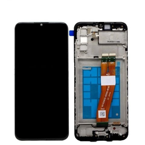 Samsung Uyumlu  A02S SM-A025F Dokunmatik LCD Ekran çıtalı