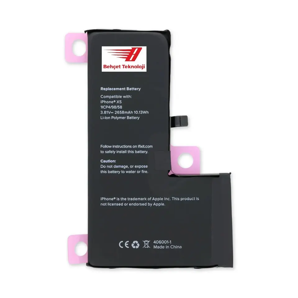 Apple iPhone Xs Güçlendirilmiş Yüksek Kapasiteli Batarya Pil