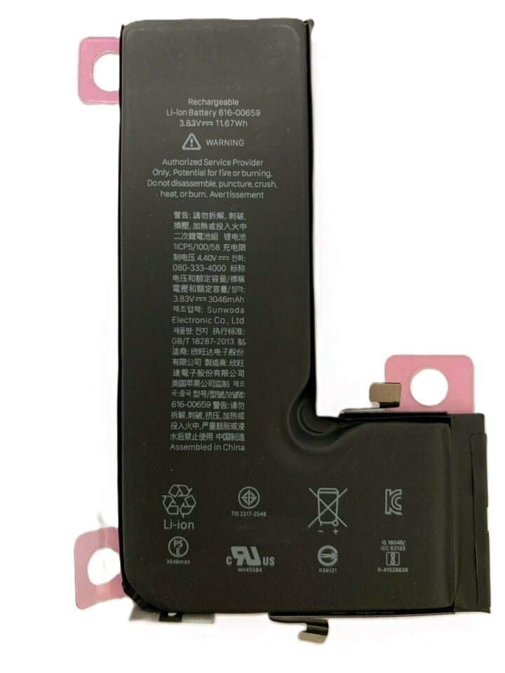 Apple iPhone 11 Pro Güçlendirilmiş Yüksek Kapasiteli Batarya Pil