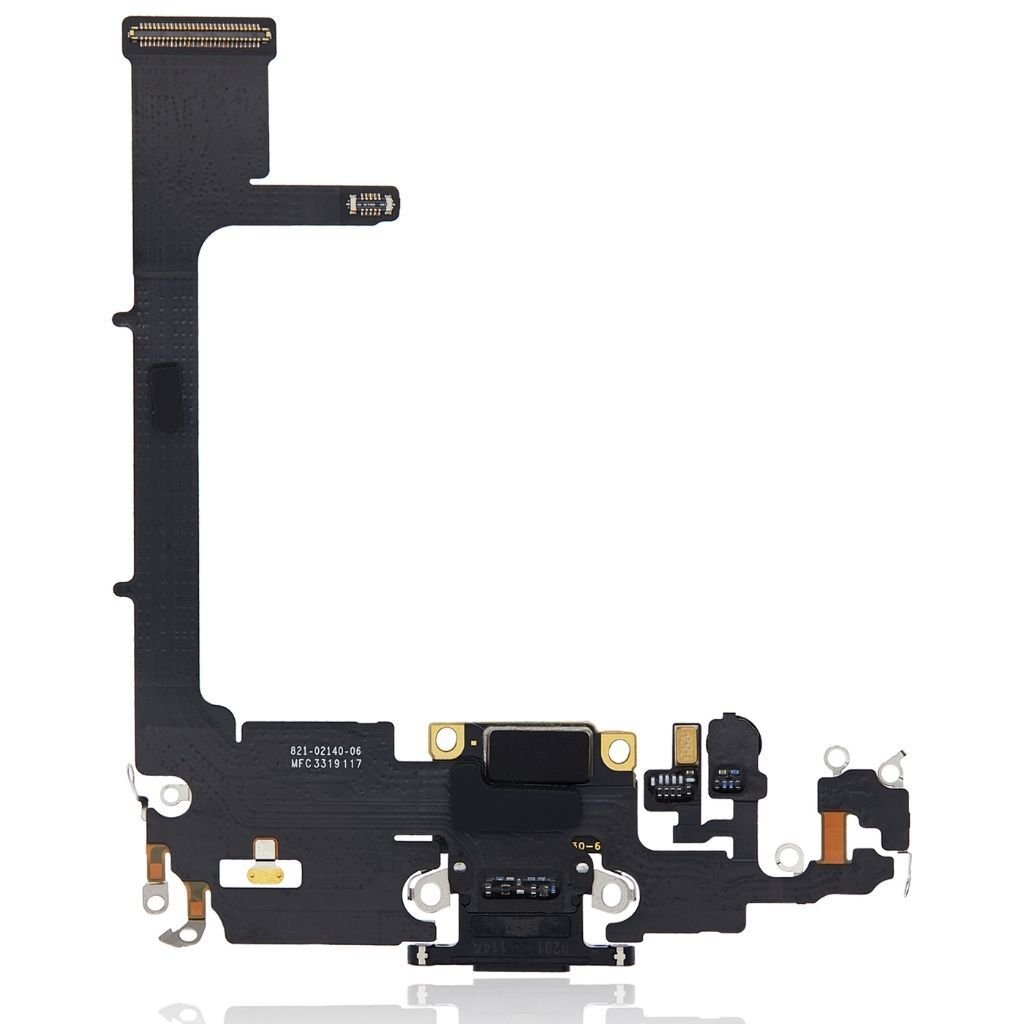 iPhone 11 Pro Şarj Soketi Kulaklık Mikrofon Filmi Flex Gri
