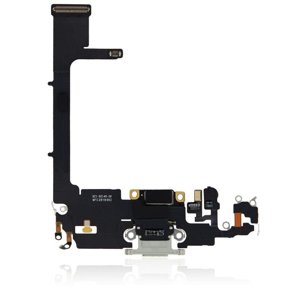 Apple iPhone 11 Pro Şarj Soketi Kulaklık Mikrofon Filmi Flex Gümüş