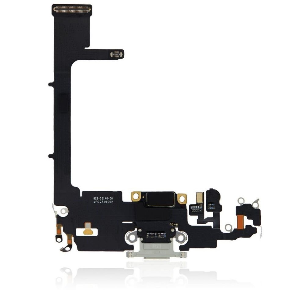 iPhone 11 Pro Şarj Soketi Kulaklık Mikrofon Filmi Flex Gümüş