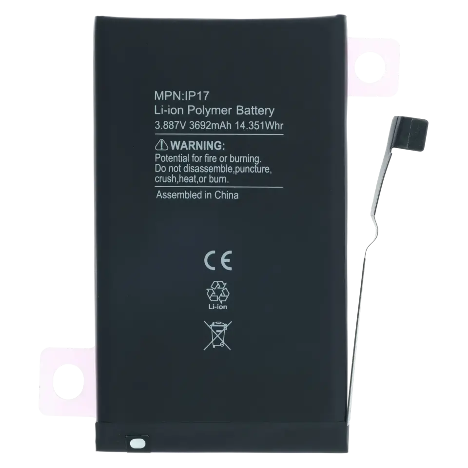 iPhone 17 Güçlendirilmiş Yüksek Kapasiteli Batarya Pil