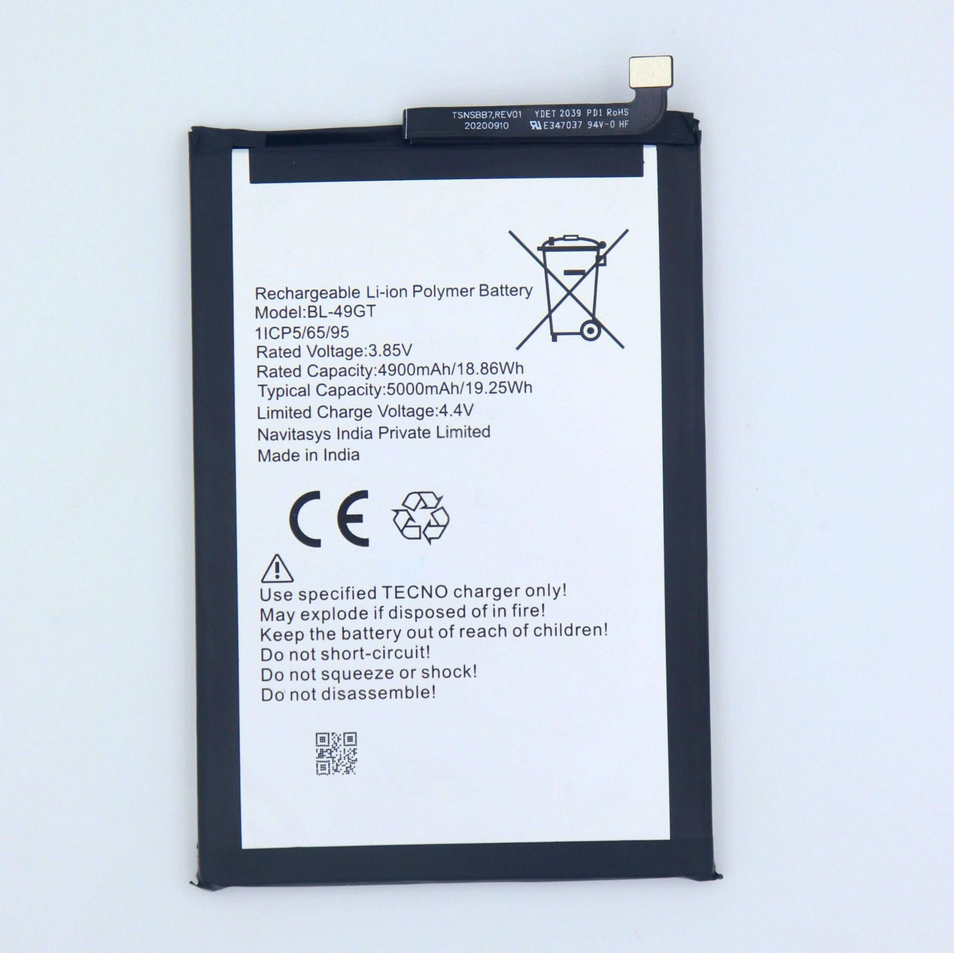 Tecno Spark 9T Batarya Pil