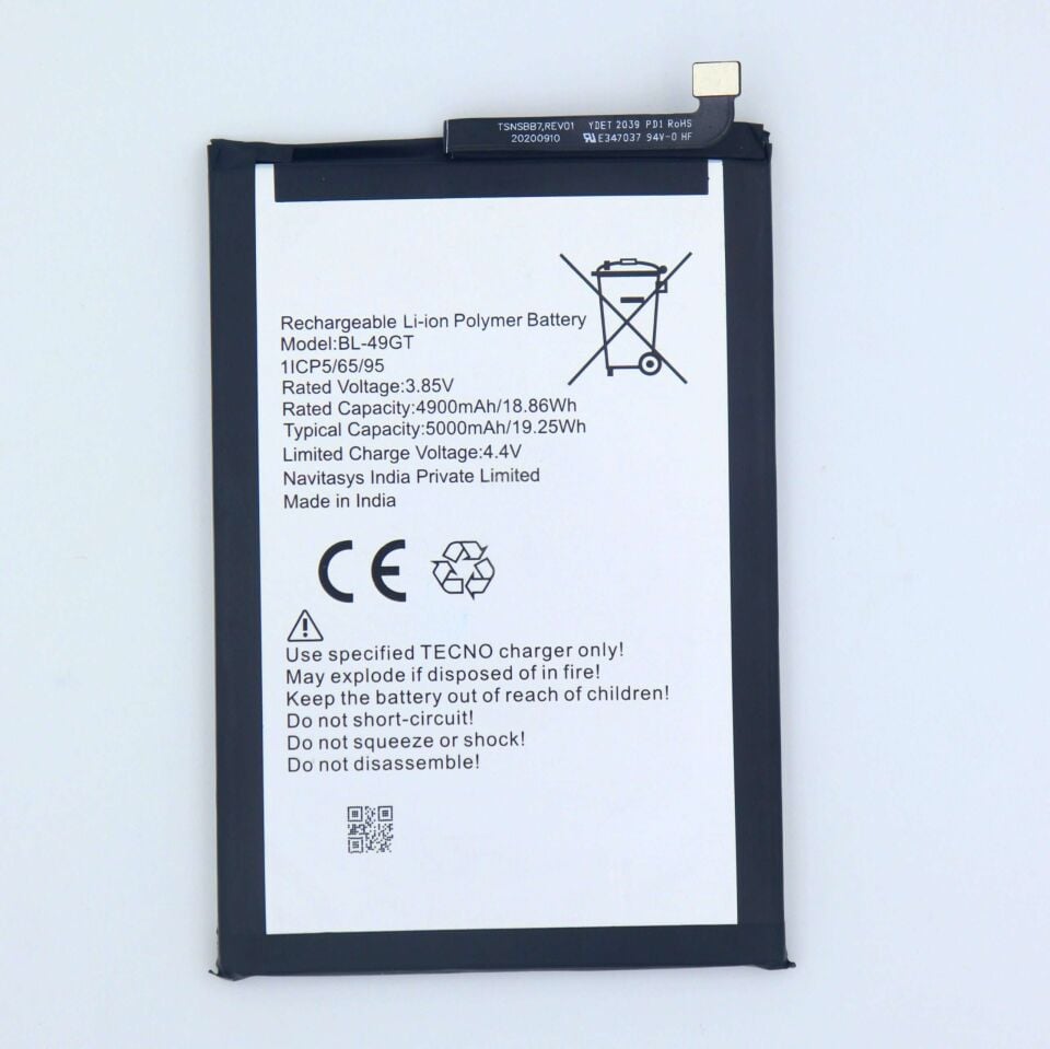 Tecno Spark 9T Batarya Pil