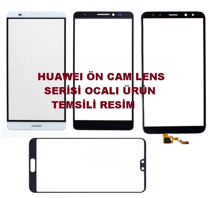 Huawei Mate 7 Ocalı Ön Cam Lens Beyaz