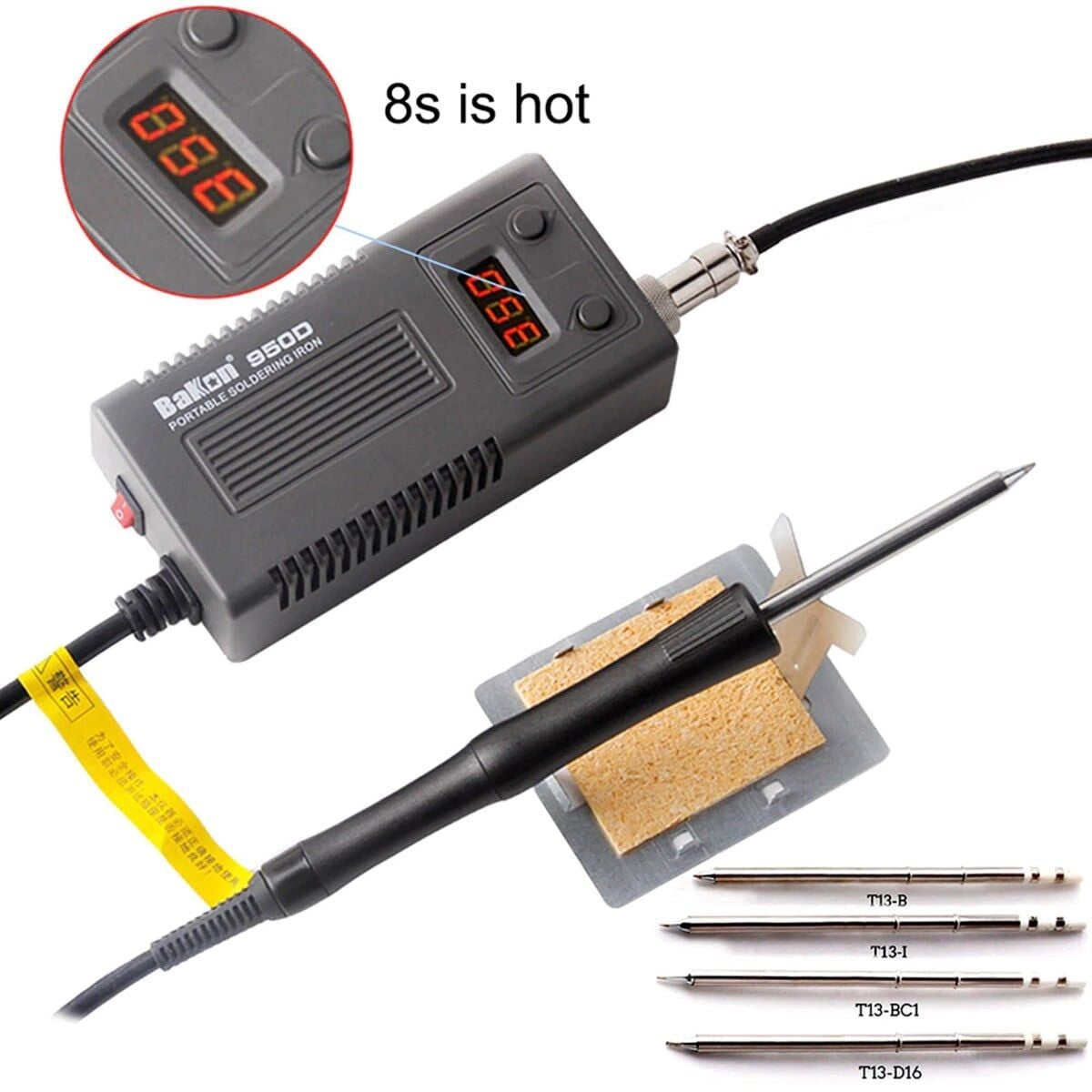 Bakon 950D 75W Mini Taşınabilir Dijital Lehimleme İstasyonu