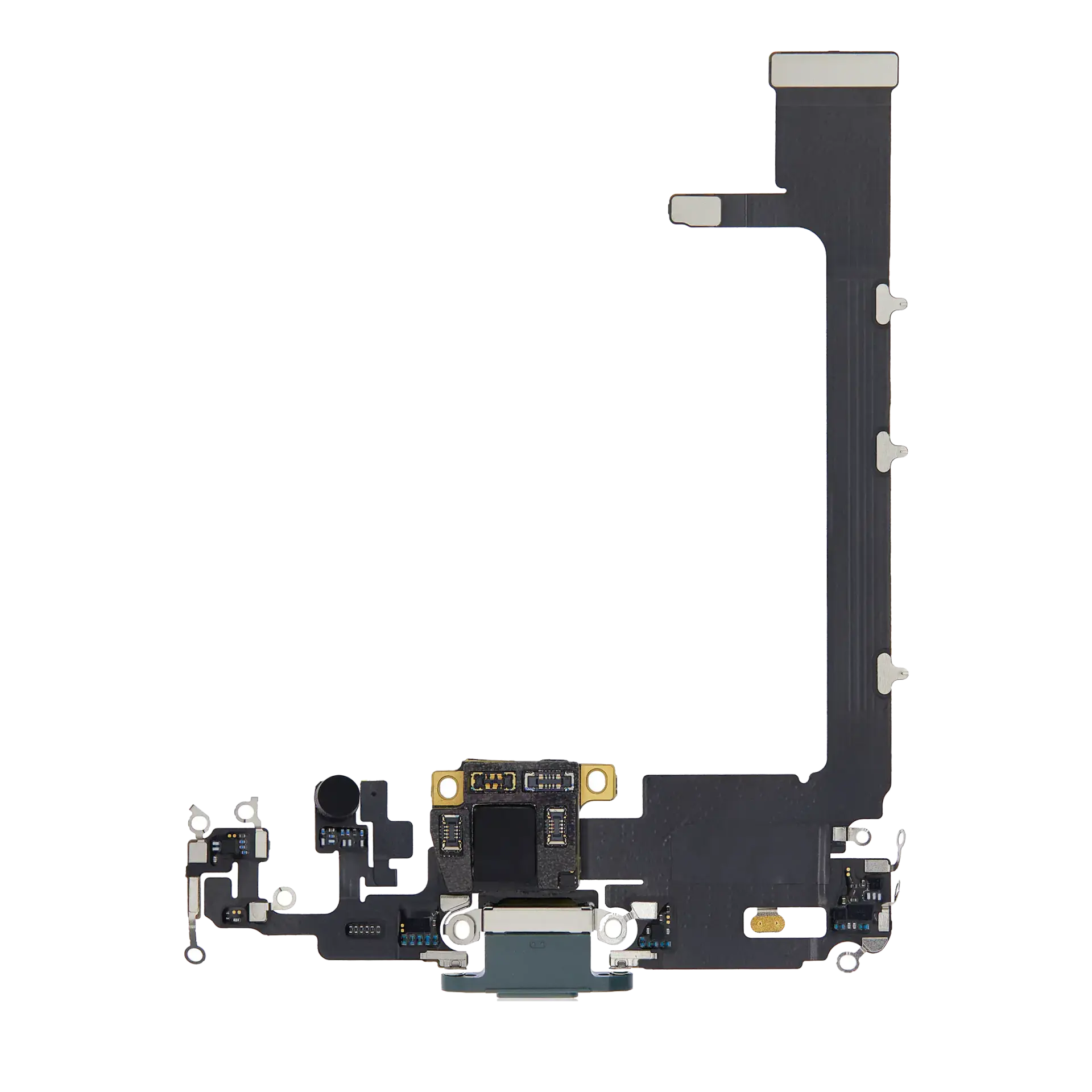 iPhone 11 Pro Max Şarj Soketi Kulaklık Mikrofon Filmi Flex Yeşil