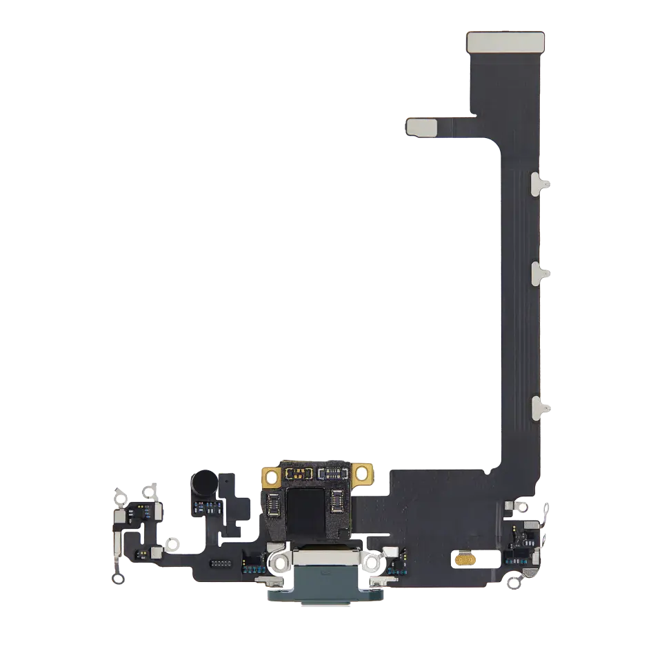 iPhone 11 Pro Max Şarj Soketi Kulaklık Mikrofon Filmi Flex Yeşil