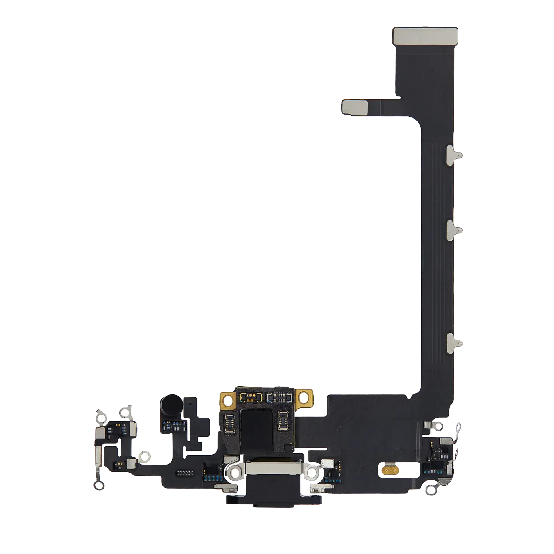 iPhone 11 Pro Max Şarj Soketi Kulaklık Mikrofon Filmi Flex Gri