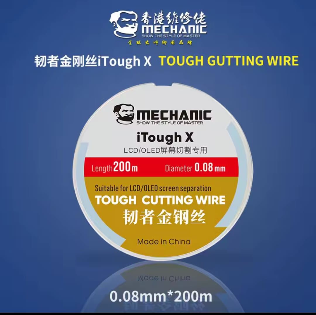 Mechanic iTough X Cam Kesme Teli - Ekran Kesme Teli 200m 0.08 mm