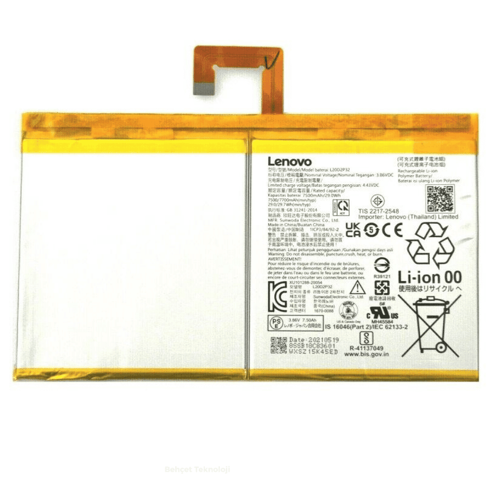 Lenovo Xiaoxin Pad TB331FC Batarya Pil